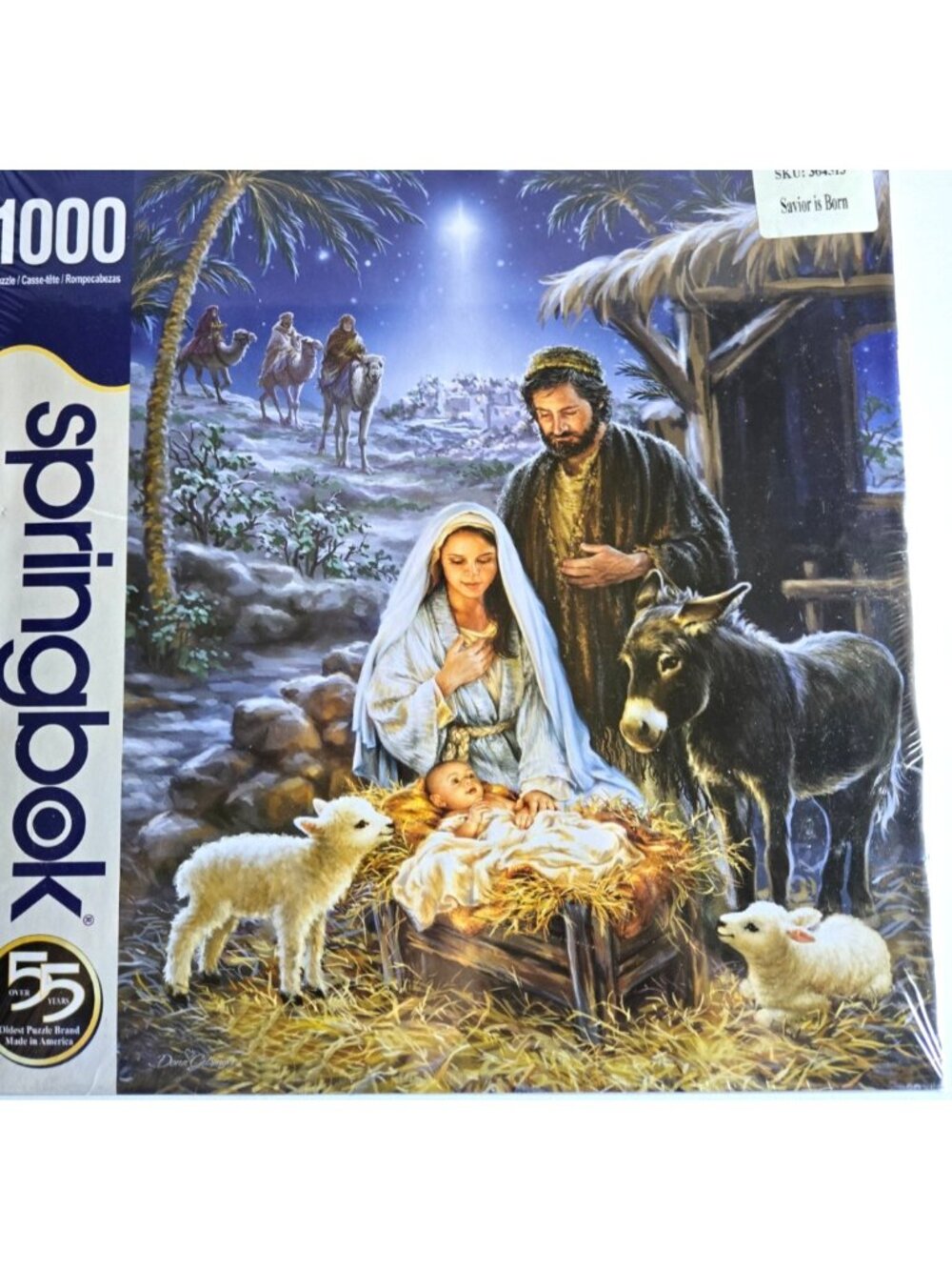 Springbok SAVIOR IS BORN Nativity 1000-Piece Christmas Puzzle Jesus MangerSealed